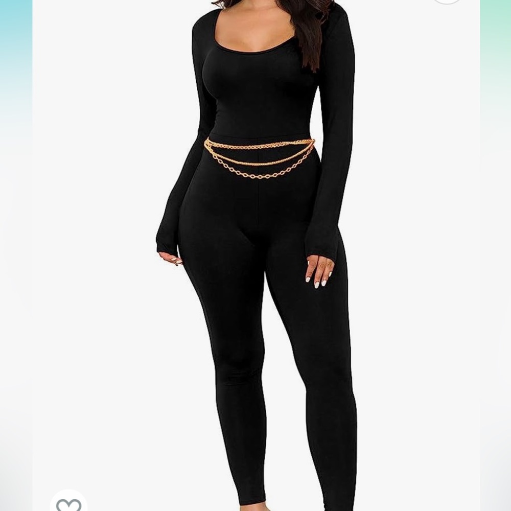 Women's Long Sleeve Bodycon Jumpsuit SIZE M